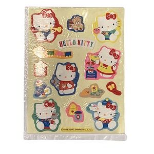 VINTAGE & SEALED Sanrio Hello Kitty Plays W/Stuffed Animals & Toys Stickers 1987